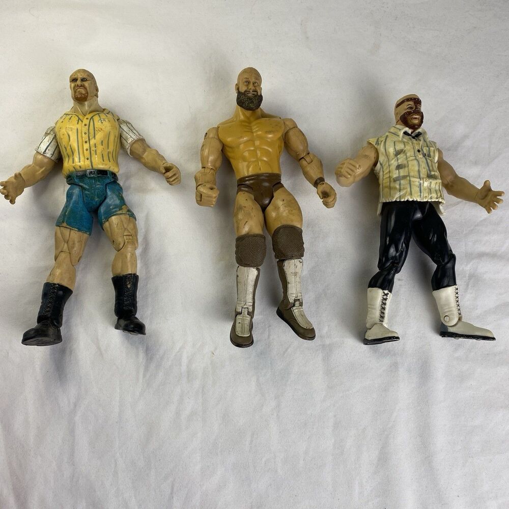 Vintage 1999 WWE Wresting figures Bubba Ray Dudley Mankind Steve Austin